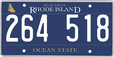 RI license plate 264518