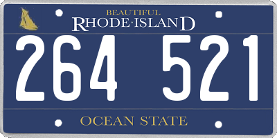 RI license plate 264521