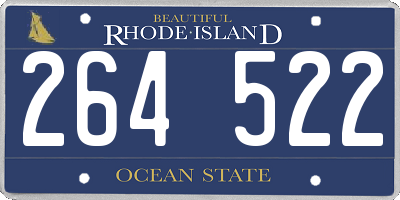 RI license plate 264522