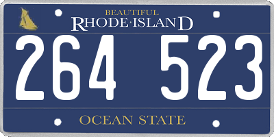 RI license plate 264523