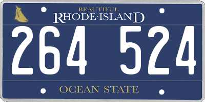 RI license plate 264524
