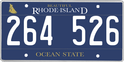 RI license plate 264526