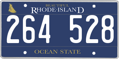 RI license plate 264528