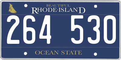 RI license plate 264530