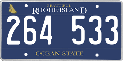 RI license plate 264533