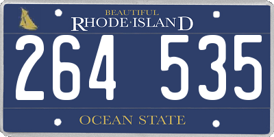 RI license plate 264535