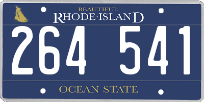 RI license plate 264541
