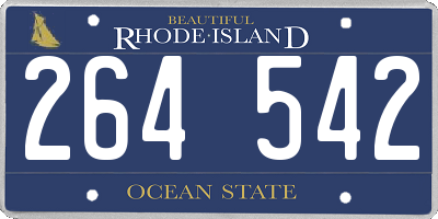 RI license plate 264542