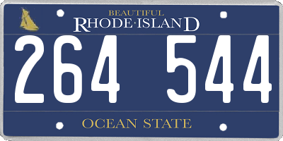 RI license plate 264544