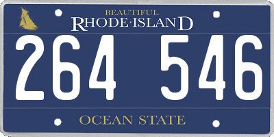 RI license plate 264546