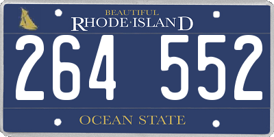 RI license plate 264552