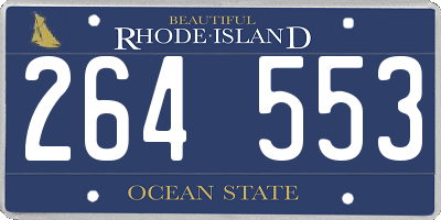 RI license plate 264553