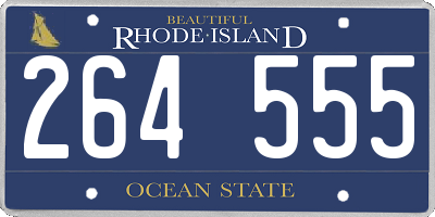 RI license plate 264555