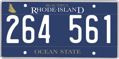 RI license plate 264561
