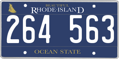 RI license plate 264563