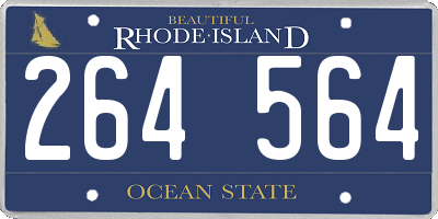 RI license plate 264564