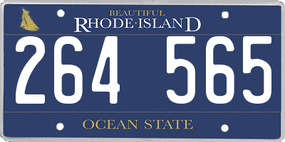 RI license plate 264565
