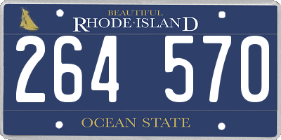 RI license plate 264570