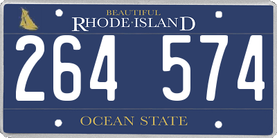 RI license plate 264574