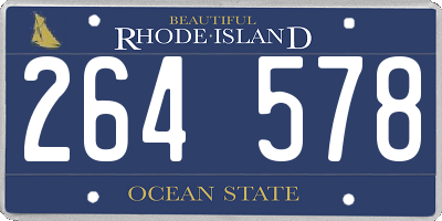 RI license plate 264578