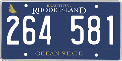 RI license plate 264581
