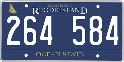 RI license plate 264584