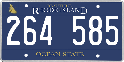 RI license plate 264585