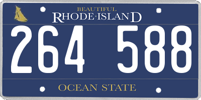 RI license plate 264588