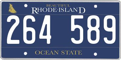 RI license plate 264589