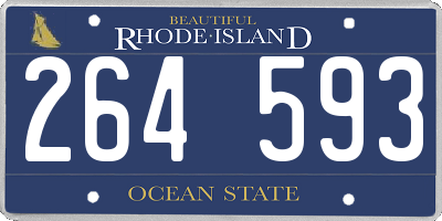 RI license plate 264593