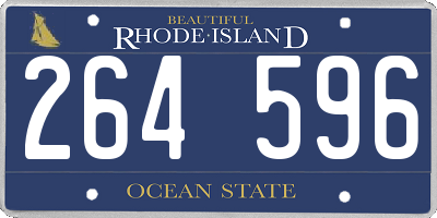 RI license plate 264596