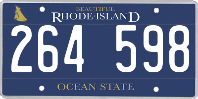 RI license plate 264598