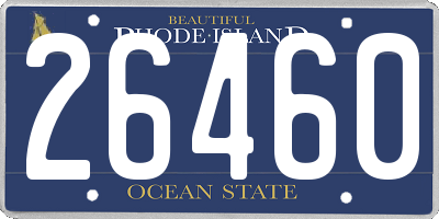 RI license plate 26460