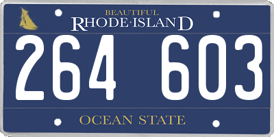 RI license plate 264603