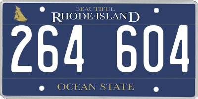 RI license plate 264604