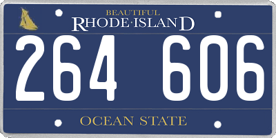 RI license plate 264606