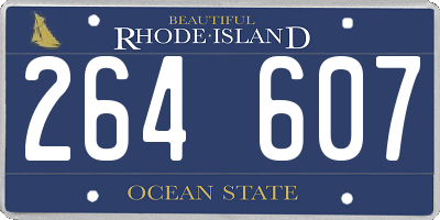 RI license plate 264607
