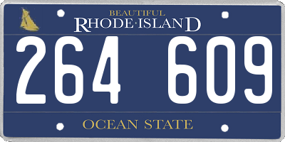 RI license plate 264609