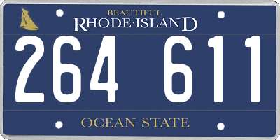 RI license plate 264611