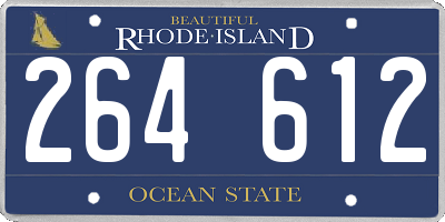 RI license plate 264612