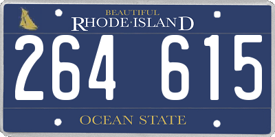 RI license plate 264615