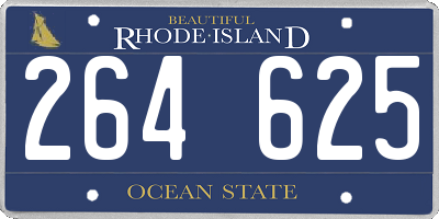 RI license plate 264625