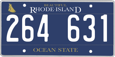 RI license plate 264631