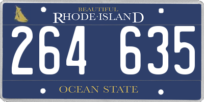 RI license plate 264635