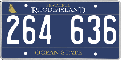 RI license plate 264636