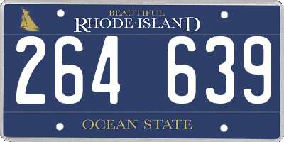 RI license plate 264639