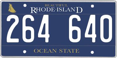 RI license plate 264640