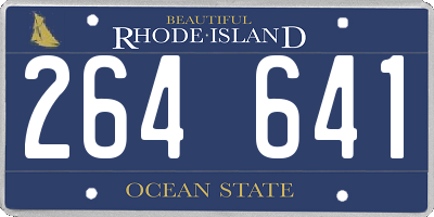 RI license plate 264641