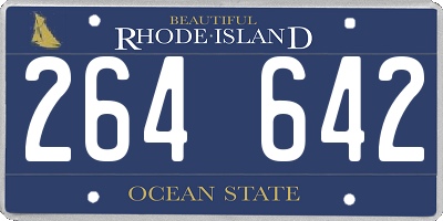 RI license plate 264642