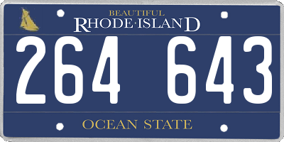 RI license plate 264643